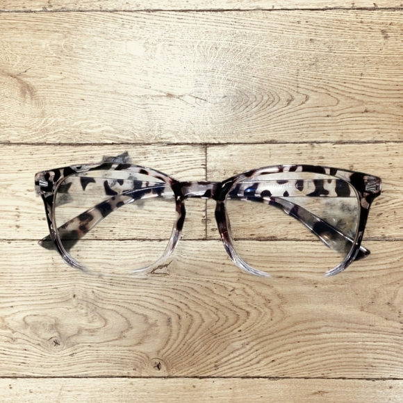 Unbranded Accessories - Blue Light Glasses Half Leopard Print